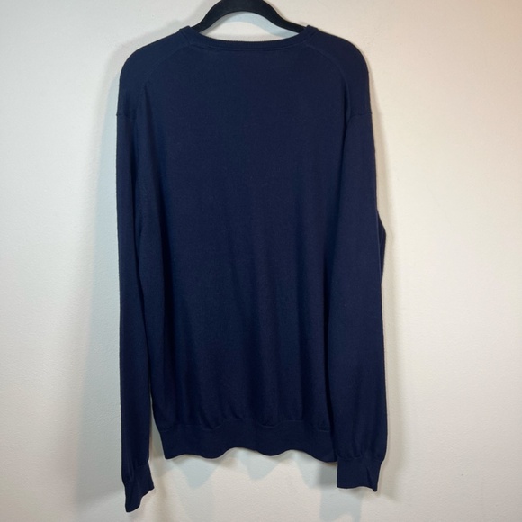 Goodthreads Men's 100% Merino Wool V-Neck Sweater Navy Blue Long Sleeve  Size XL - Picture 7 of 10